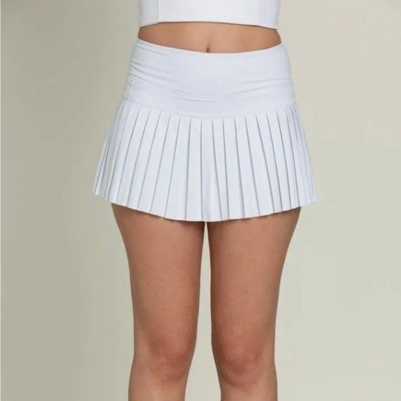 Zuko Gold Belted Mini Skirt - White main image 1